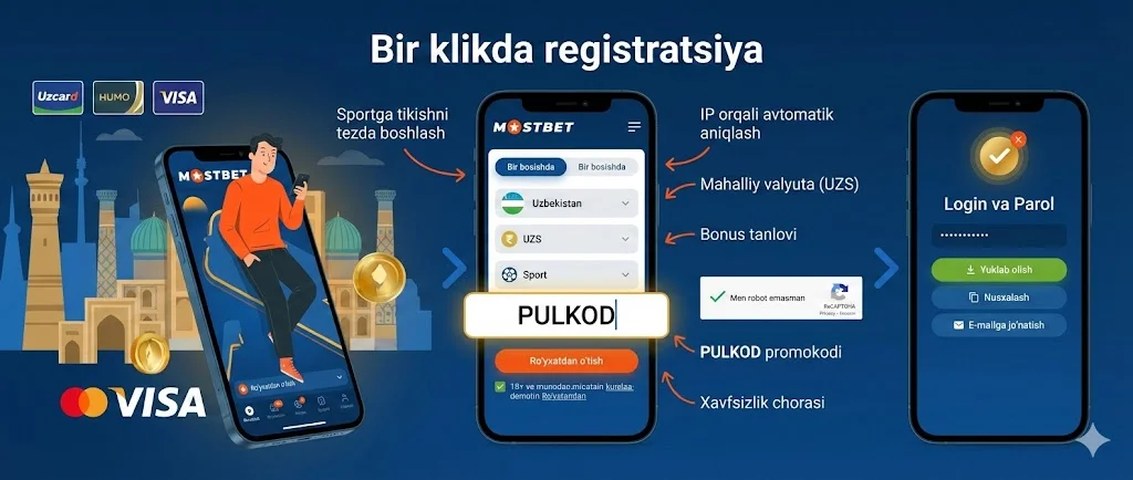 Mostbetda tez ro'yxatdan o'tish